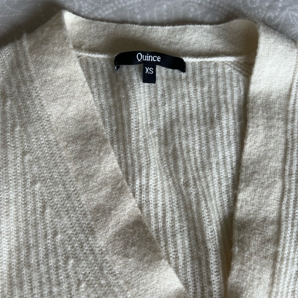 Quince Baby Alpaca-Wool Cropped Cardigan - Picture 3 of 7